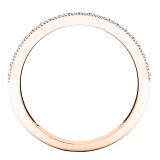 0.35 Carat (ctw) 14K Rose Gold Round Diamond Ladies Anniversary Wedding Stackable Band 1/3 CT