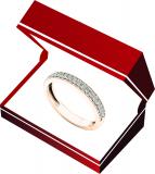 0.35 Carat (ctw) 14K Rose Gold Round Diamond Ladies Anniversary Wedding Stackable Band 1/3 CT