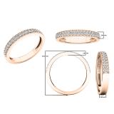 0.35 Carat (ctw) 14K Rose Gold Round Diamond Ladies Anniversary Wedding Stackable Band 1/3 CT