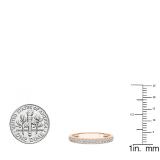 0.35 Carat (ctw) 14K Rose Gold Round Diamond Ladies Anniversary Wedding Stackable Band 1/3 CT