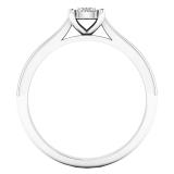0.05 Carat (ctw) Sterling Silver Round White Diamond Bridal Engagement Ring
