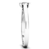 0.05 Carat (ctw) Sterling Silver Round White Diamond Bridal Engagement Ring