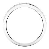 0.15 Carat (ctw) 10K White Gold Round White Diamond Men's Wedding Stackable Band