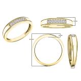 0.15 Carat (ctw) 14K Yellow Gold Round White Diamond Men's Wedding Stackable Band