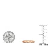 0.05 Carat (ctw) 14K Rose Gold Round White Diamond Ladies Vintage Wedding Stackable Band