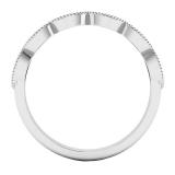 0.05 Carat (ctw) 14K White Gold Round White Diamond Ladies Vintage Wedding Stackable Band