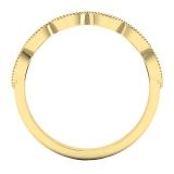 0.05 Carat (ctw) 14K Yellow Gold Round White Diamond Ladies Vintage Wedding Stackable Band