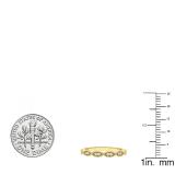 0.05 Carat (ctw) 14K Yellow Gold Round White Diamond Ladies Vintage Wedding Stackable Band