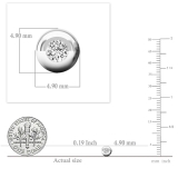0.15 Carat (ctw) 10K White Gold Round White Diamond Bezel Stud Earrings