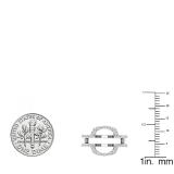 0.25 Carat (ctw) 14K White Gold Round Diamond Ladies Wedding Band Enhancer Guard Double Ring 1/4 CT