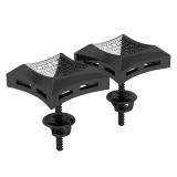 0.05 Carat (ctw) Sterling Silver Black & White Diamond Kite Mens Hip Hop Iced Stud Earrings