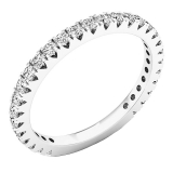 0.45 Carat (ctw) 10K White Gold Round Diamond Ladies Stackable Ring Wedding Band 1/2 CT
