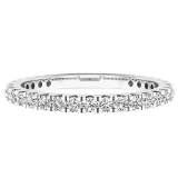 0.45 Carat (ctw) 10K White Gold Round Diamond Ladies Stackable Ring Wedding Band 1/2 CT