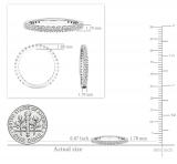 0.45 Carat (ctw) 10K White Gold Round Diamond Ladies Stackable Ring Wedding Band 1/2 CT