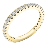 0.45 Carat (ctw) 10K Yellow Gold Round Diamond Ladies Stackable Ring Wedding Band 1/2 CT