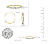 0.45 Carat (ctw) 10K Yellow Gold Round Diamond Ladies Stackable Ring Wedding Band 1/2 CT