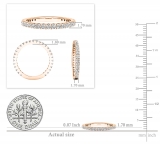 0.45 Carat (ctw) 14K Rose Gold Round Diamond Ladies Stackable Ring Wedding Band 1/2 CT