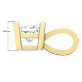 0.40 Carat (ctw) 10K Yellow Gold Princess Diamond Solitaire Pendant (Silver Chain Included)