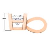0.40 Carat (ctw) 18K Rose Gold Princess Diamond Solitaire Pendant (Silver Chain Included)