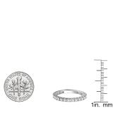 0.90 Carat (ctw) 10K White Gold Round White Diamond Eternity Anniversary Wedding Band
