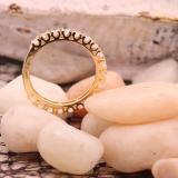0.90 Carat (ctw) 14K Yellow Gold Round White Diamond Eternity Anniversary Wedding Band