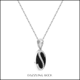 0.30 Carat (ctw) 18K White Gold Round Black & White Diamond Ladies Pendant 1/3 CT