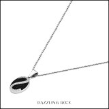 0.30 Carat (ctw) 18K White Gold Round Black & White Diamond Ladies Pendant 1/3 CT