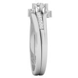 0.40 Carat (ctw) 14K White Gold Round White Diamond Ladies Engagement Ring Set