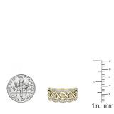 0.20 Carat (ctw) 18K Yellow Gold Round Diamond Ladies 5 Stone Vintage Swirl Engagement Ring 1/5 CT