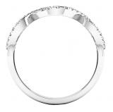 0.25 Carat (ctw) 10K White Gold Round White Diamond Ladies Swirl Engagement Ring 1/4 CT