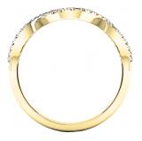 0.25 Carat (ctw) 10K Yellow Gold Round White Diamond Ladies Swirl Engagement Ring 1/4 CT