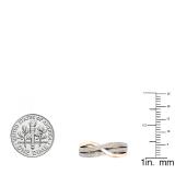 0.20 Carat (ctw) 18K Rose Gold Round Diamond Ladies Swirl Cocktail Fashion Right Hand Ring 1/5 CT