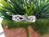 0.20 Carat (ctw) 10K White Gold Round Diamond Ladies Swirl Fashion Right Hand Ring 1/5 CT