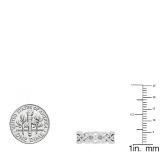 0.20 Carat (ctw) 10K White Gold Round Diamond Ladies Swirl Fashion Right Hand Ring 1/5 CT