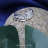 1.00 Carat (ctw) 10K White Gold Round White Diamond Men's Fashion Wedding Band 1 CT