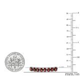 Sterling Silver Round Genuine Garnet Ladies Tennis Bracelet