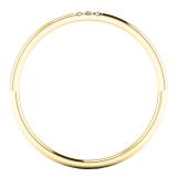 0.02 Carat (ctw) 10K Yellow Gold Round White Diamond Ladies 3 Stone Engagement Ring