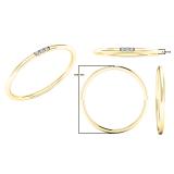 0.02 Carat (ctw) 10K Yellow Gold Round White Diamond Ladies 3 Stone Engagement Ring