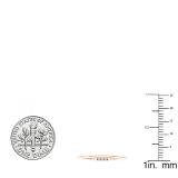 0.02 Carat (ctw) 18K Rose Gold Round White Diamond Ladies 3 Stone Engagement Ring