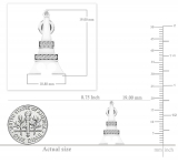0.10 Carat (ctw) Sterling Silver Round White Diamond Eiffel Tower Stud Earrings 1/10 CT