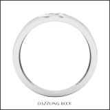 0.15 Carat (ctw) 10K White Gold Round White Diamond Men's Anniversary Wedding Band