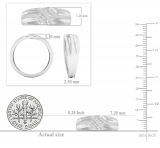 0.15 Carat (ctw) 10K White Gold Round White Diamond Men's Anniversary Wedding Band