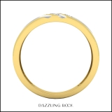 0.15 Carat (ctw) 18K Yellow Gold Round White Diamond Men's Anniversary Wedding Band
