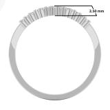 0.10 Carat (ctw) Round Diamond Ladies Wedding Band Enhancer Guard Ring 1/10 CT 925 Sterling Silver