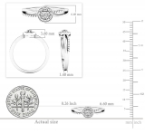 0.05 Carat (ctw) 18K White Gold Round White Diamond Ladies Bridal Promise Engagement Ring