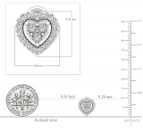 0.25 Carat (ctw) Sterling Silver Round White Diamond Ladies Halo Stud Earrings 1/4 CT