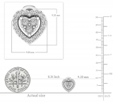 0.25 Carat (ctw) Sterling Silver Round White Diamond Ladies Halo Stud Earrings 1/4 CT