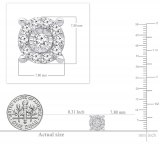 0.50 Carat (ctw) Sterling Silver Round White Diamond Ladies Halo Stud Earrings 1/2 CT