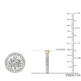 0.41 Carat (ctw) Round White Diamond Fine In And Out Hoop Earrings 10K Yellow Gold