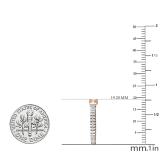0.41 Carat (ctw) Round White Diamond Fine In And Out Hoop Earrings 14K Rose Gold